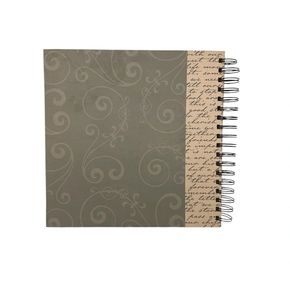 Unique Green & Cream Portfolio for Cards & Letters a Pocket for Each Month NWOT